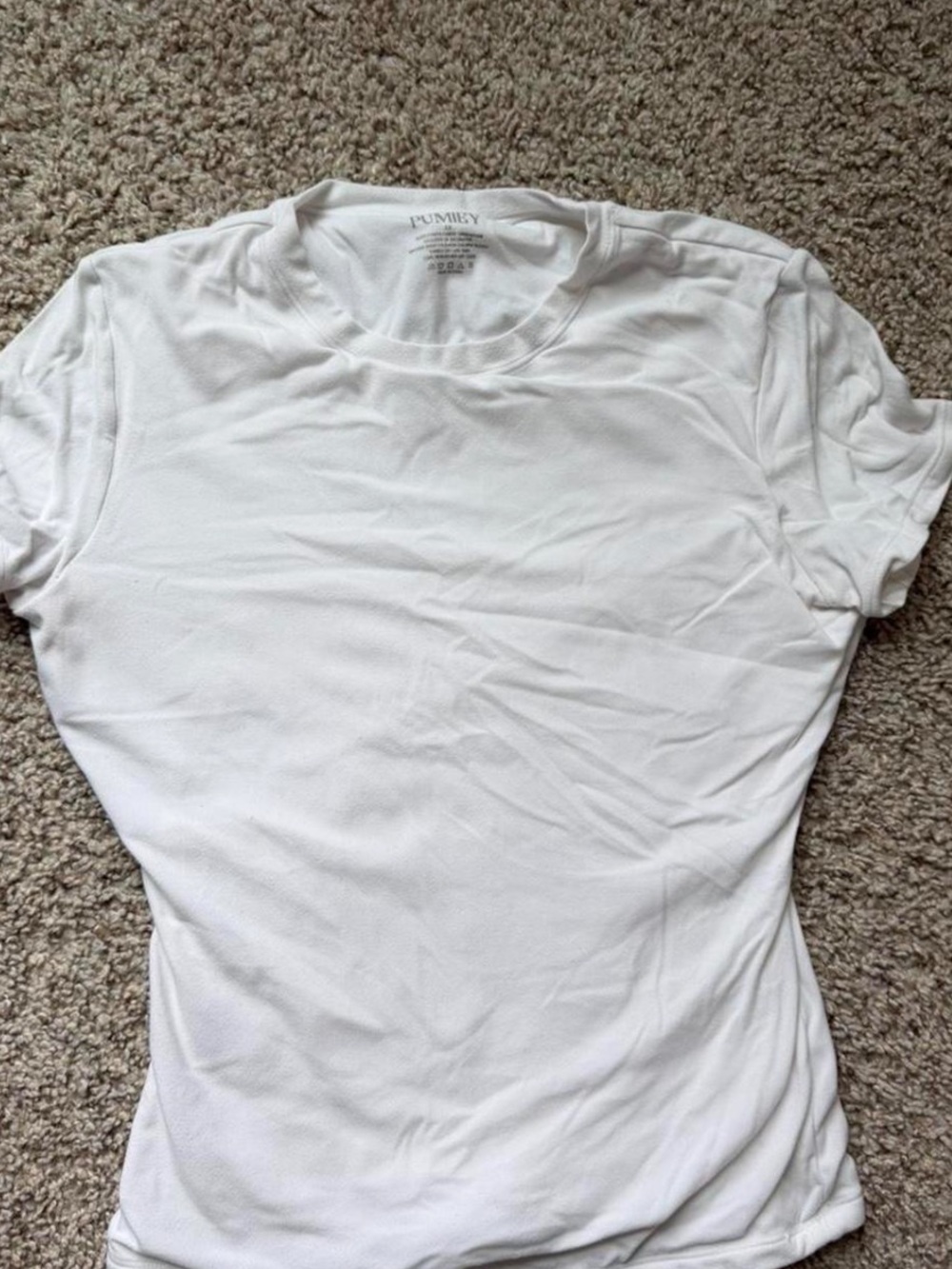 Pumkey Classic White Crewneck Short Sleeve Tee